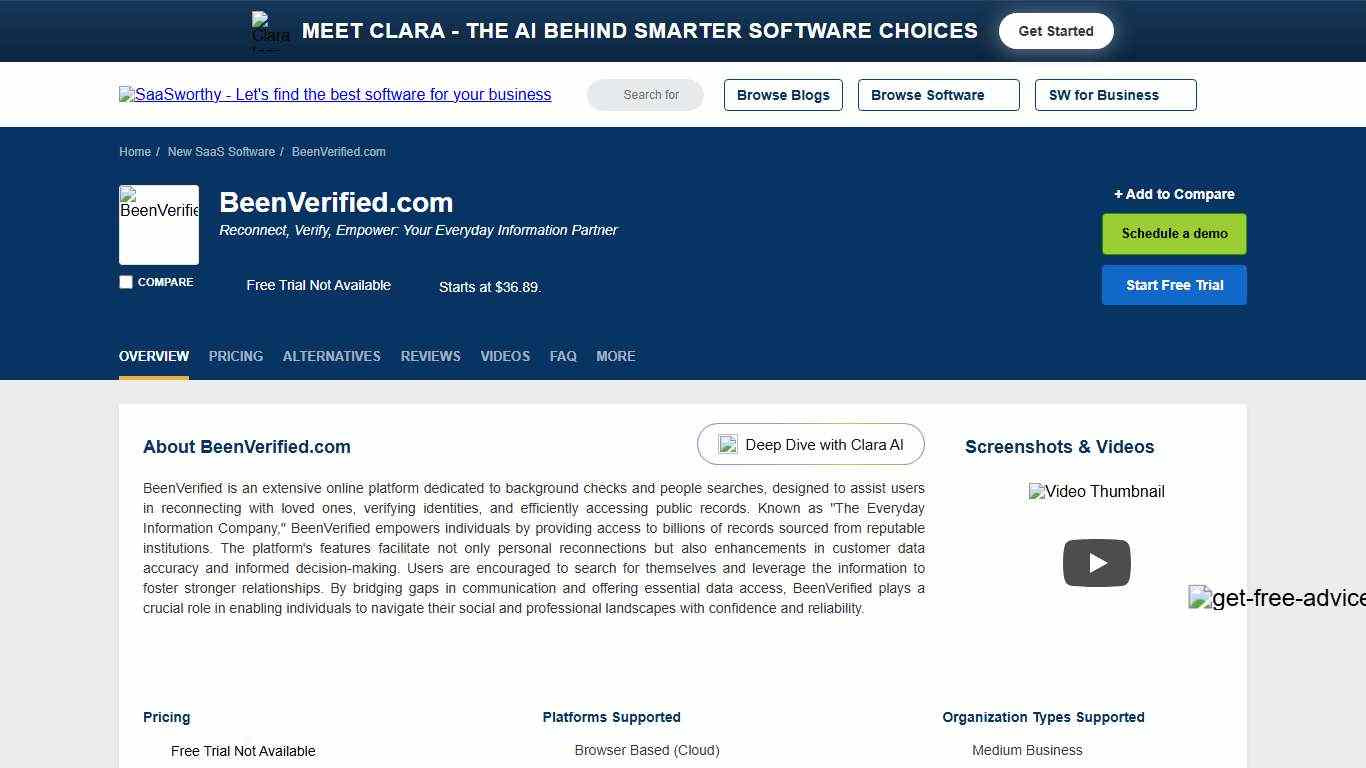 BeenVerified.com - Features & Pricing (January 2026)