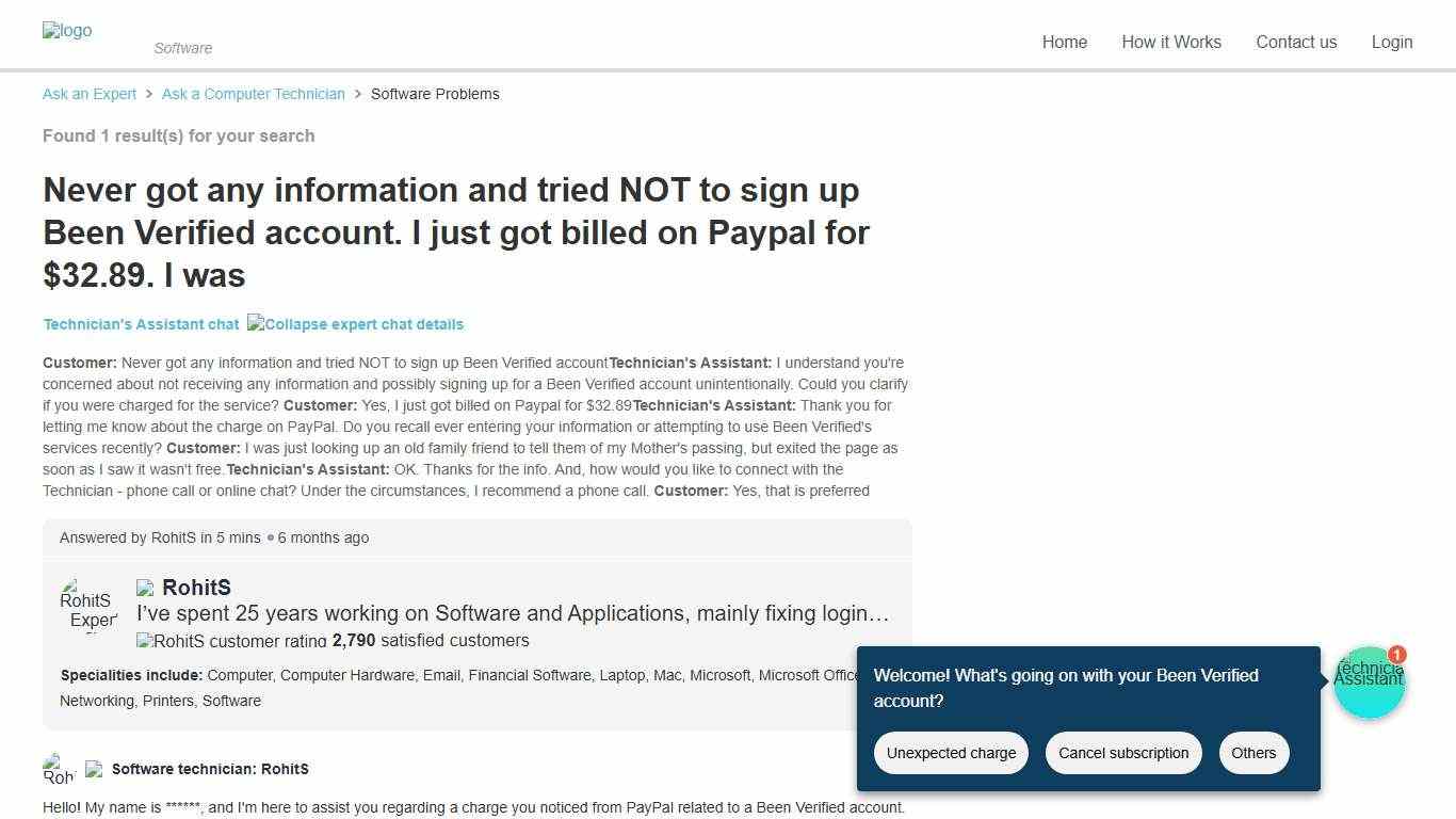 Q&A: Unexpected Charge from BeenVerified - Help!